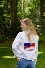 Load image into Gallery viewer, American Flag Denim Jacket