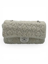 Load image into Gallery viewer, Chanel White Shearling & Sequin Classic Flap