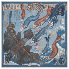 Load image into Gallery viewer, Koinobori Karasu Wool Silk Shawl