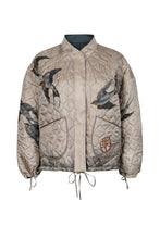 Load image into Gallery viewer, The Lunar Leopard Silk Reversible Bomber Jacket