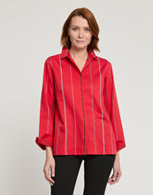 Load image into Gallery viewer, Zena Long Sleeve Rouge Multi Stripe Shirt