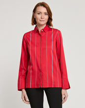 Load image into Gallery viewer, Zena Long Sleeve Rouge Multi Stripe Shirt