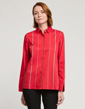 Load image into Gallery viewer, Zena Long Sleeve Rouge Multi Stripe Shirt