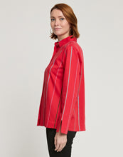 Load image into Gallery viewer, Zena Long Sleeve Rouge Multi Stripe Shirt