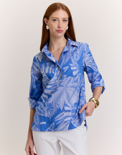 Load image into Gallery viewer, Charlotte 3/4 Sleeve Leaf Motif Jacquard Blouse