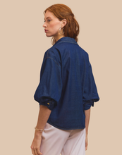 Load image into Gallery viewer, Lilian Elbow Sleeve Denim Shirt