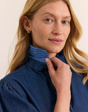 Load image into Gallery viewer, Angelina Elbow Sleeve Dark Wash Dress