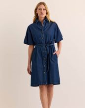 Load image into Gallery viewer, Angelina Elbow Sleeve Dark Wash Dress