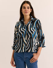 Load image into Gallery viewer, Xena 3/4 Sleeve Abstract Zebra Print Shirt