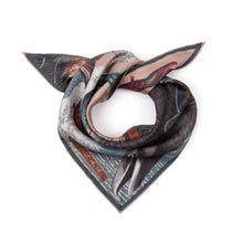 Load image into Gallery viewer, Koinobori Karasu Silk Twill Triangle Scarf