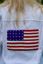 Load image into Gallery viewer, American Flag Denim Jacket