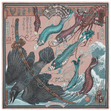 Load image into Gallery viewer, Koinobori Karasu Wool Silk Shawl