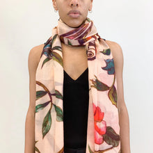 Load image into Gallery viewer, Blossom Handprinted Cashmere Scarf