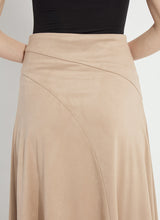 Load image into Gallery viewer, Azalea Asymmetric Hem Vegan Suede Skirt