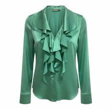 Load image into Gallery viewer, Silk Ruffle blouse