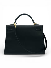 Load image into Gallery viewer, Hermès Kelly 32 Vintage Black with gold hardware