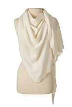 Load image into Gallery viewer, Ruffle Triangle Cashmere Wrap