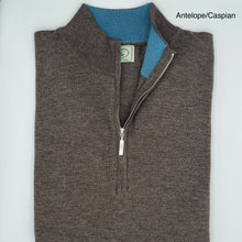 Load image into Gallery viewer, Scottish Cashmere/Silk Quarter Zip