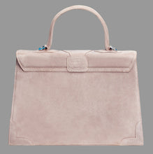 Load image into Gallery viewer, Marquise Paris Recontre Équestre Top Handle Shoulder Bag Champagne Rose Suede
