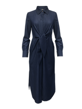 Load image into Gallery viewer, Amelia Cotton Dress Indigo Denim