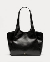Load image into Gallery viewer, Portia Satchel Crinkled Leather Black