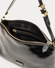 Load image into Gallery viewer, Freddie Soft Pouch Crinkled Leather Bag Black