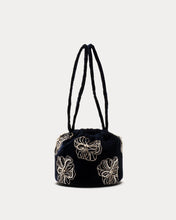 Load image into Gallery viewer, Velvet Pouf Floral Embroidered Bag