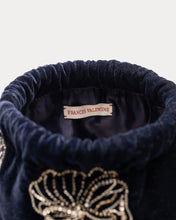 Load image into Gallery viewer, Velvet Pouf Floral Embroidered Bag