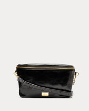 Load image into Gallery viewer, Billie Sling Crossbody Crinkled Leather Bag Black