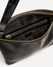 Load image into Gallery viewer, Billie Sling Crossbody Crinkled Leather Bag Black