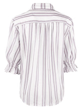 Load image into Gallery viewer, Sirena Short Puff Sleeve Pinstripe Top