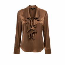 Load image into Gallery viewer, Silk Ruffle blouse