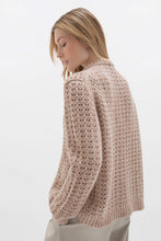Load image into Gallery viewer, Crochet Stitch Cashmere Knitted Cardigan