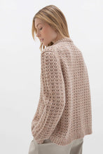 Load image into Gallery viewer, Crochet Stitch Cashmere Knitted Cardigan
