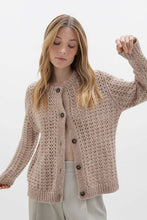 Load image into Gallery viewer, Crochet Stitch Cashmere Knitted Cardigan
