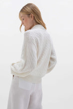 Load image into Gallery viewer, Cropped Cable Cashmere Sweater
