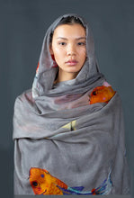 Load image into Gallery viewer, Koi Handprinted Cashmere Scarf