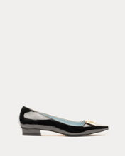 Load image into Gallery viewer, Midge Flat Crinkled Patent Leather Black