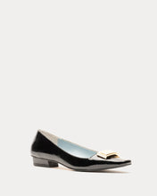 Load image into Gallery viewer, Midge Flat Crinkled Patent Leather Black