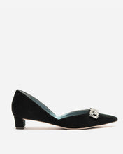 Load image into Gallery viewer, Paula Mini Block Heel Velvet Pump