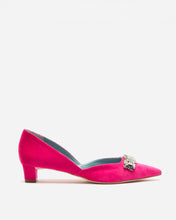 Load image into Gallery viewer, Paula Mini Block Heel Velvet Pump