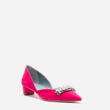 Load image into Gallery viewer, Paula Mini Block Heel Velvet Pump