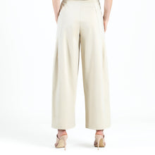 Load image into Gallery viewer, Rayon-Ponte Pleated Pocket Wide-Leg Pant