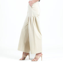 Load image into Gallery viewer, Rayon-Ponte Pleated Pocket Wide-Leg Pant