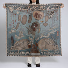 Load image into Gallery viewer, The Floating Rabbits Wool Silk Shawl