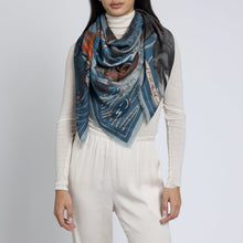 Load image into Gallery viewer, Koinobori Karasu Wool Silk Shawl