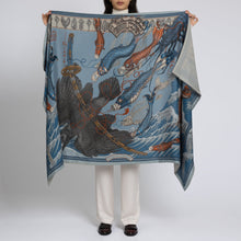 Load image into Gallery viewer, Koinobori Karasu Cashmere-Lined Stole