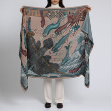 Load image into Gallery viewer, Koinobori Karasu Cashmere-Lined Stole