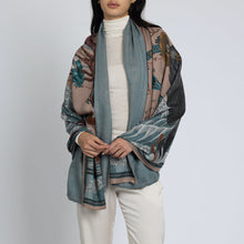 Load image into Gallery viewer, Koinobori Karasu Cashmere-Lined Stole