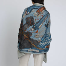 Load image into Gallery viewer, Koinobori Karasu Cashmere-Lined Stole